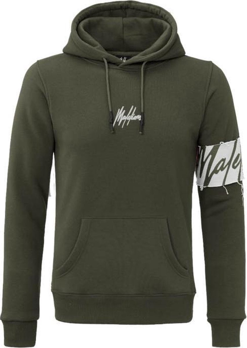 Malelions Captain Hoodie - Army/Off-White - S