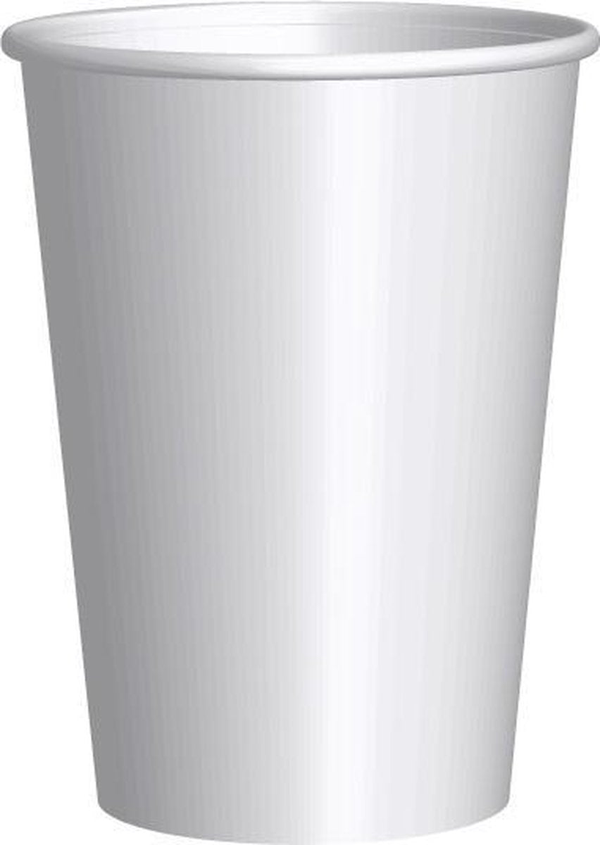 Witte kartonnen bekers To-Go Wit 300cc/12oz - 1.000 stuks.