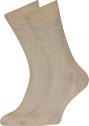 HUGO BOSS George uni (1-pack) - herensokken katoen - beige -  Maat: 39-40