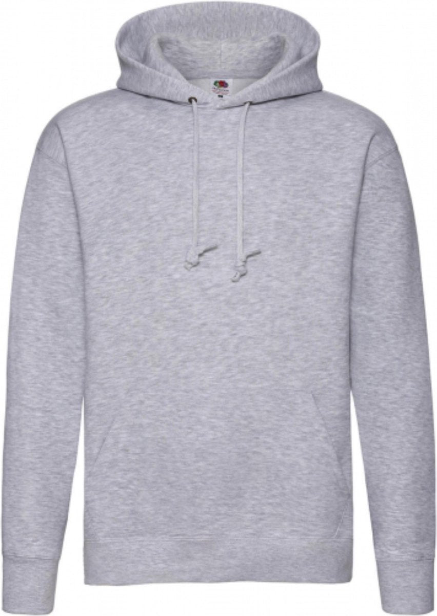 Premium Hooded Sweat - Heather Grey - M - Fruit of the Loom