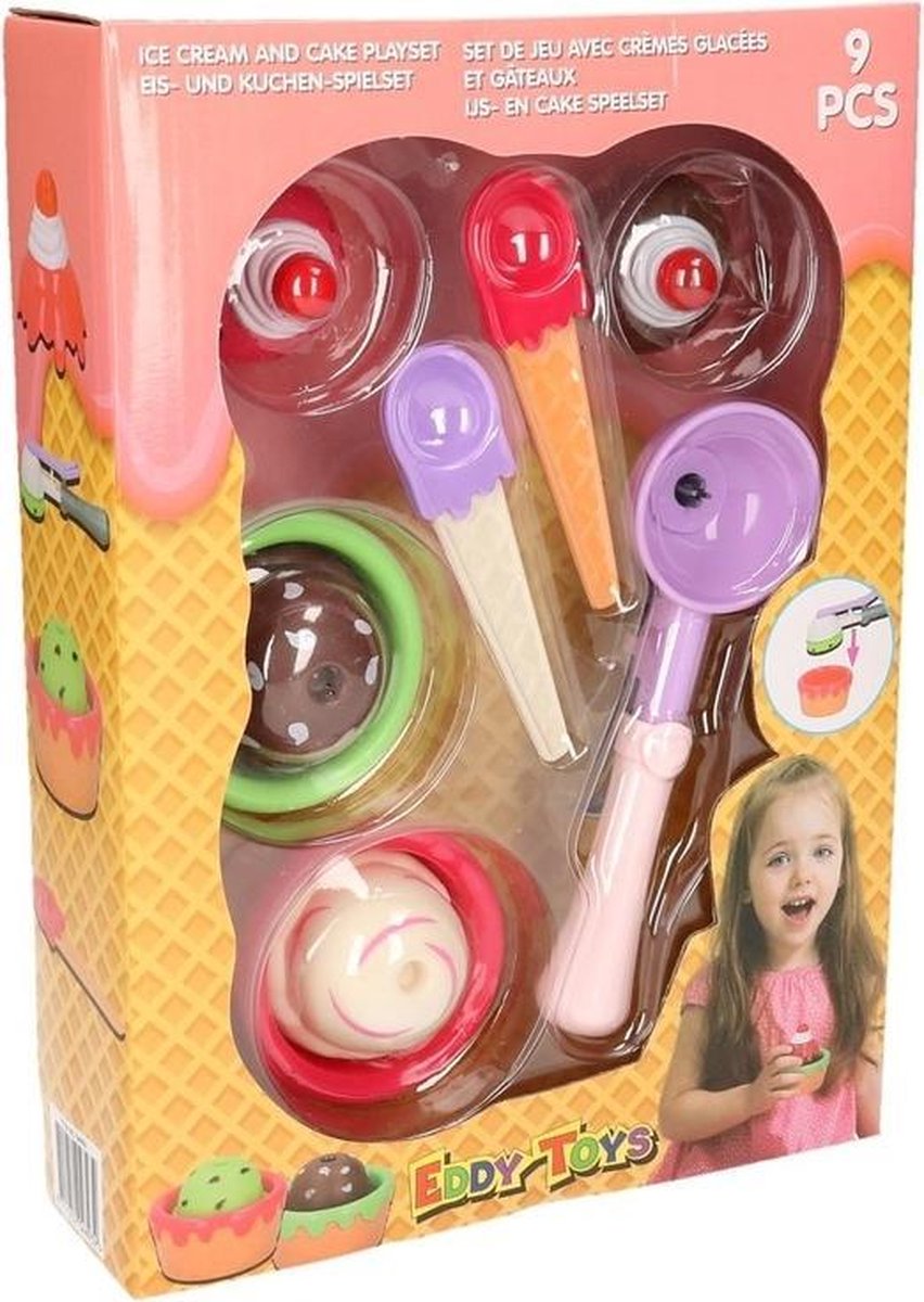 9 delige speelgoed ijsjes set