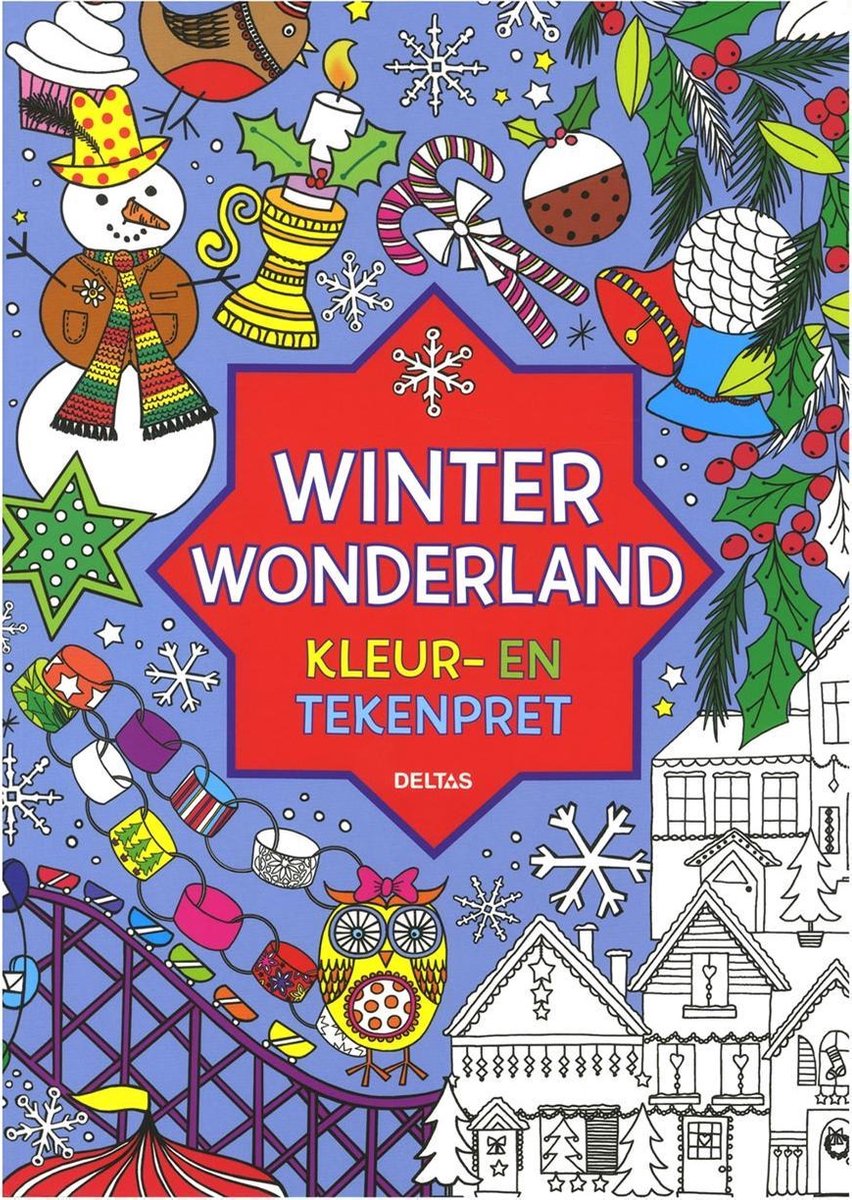Winter Wonderland kleur -en tekenpret