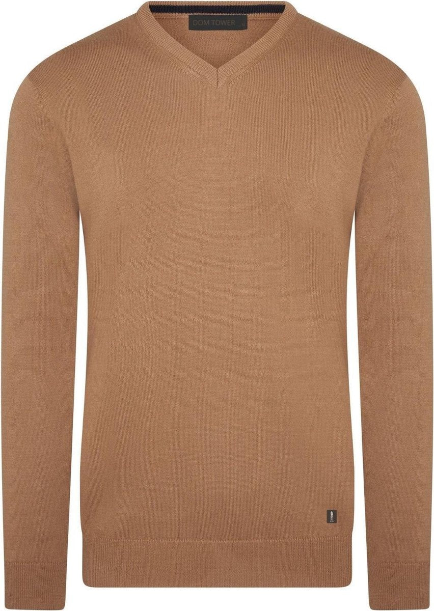 Pullover Cognac  V-hals Dom Tower