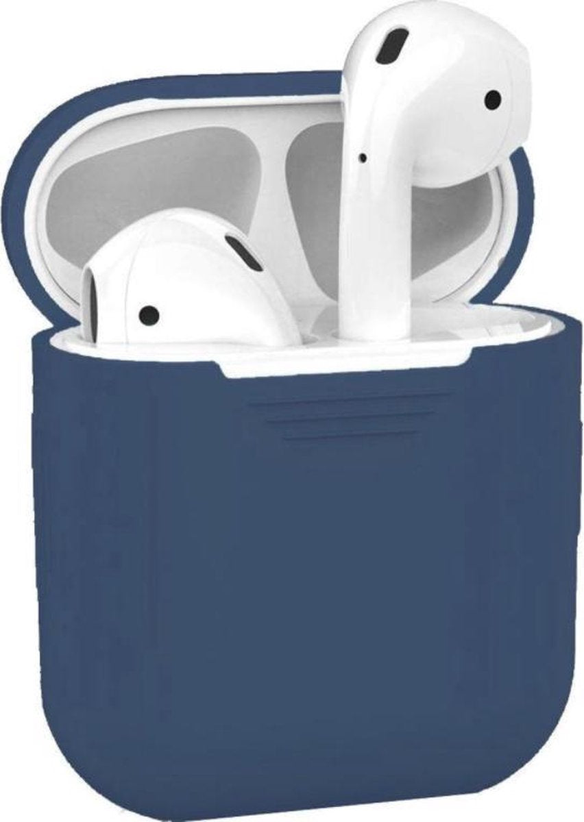 Gadgetpoint | Airpods Hoesje Siliconen Case  - Airpod hoesje geschikt voor Apple AirPods 1 en Airpods 2 | Blauw