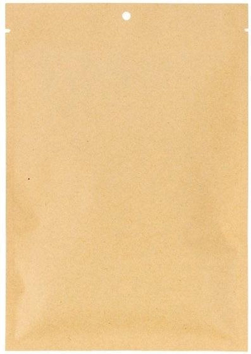 Eco Vlakke Zakken Kraft/Bioplastic 137x185mm - 100 st