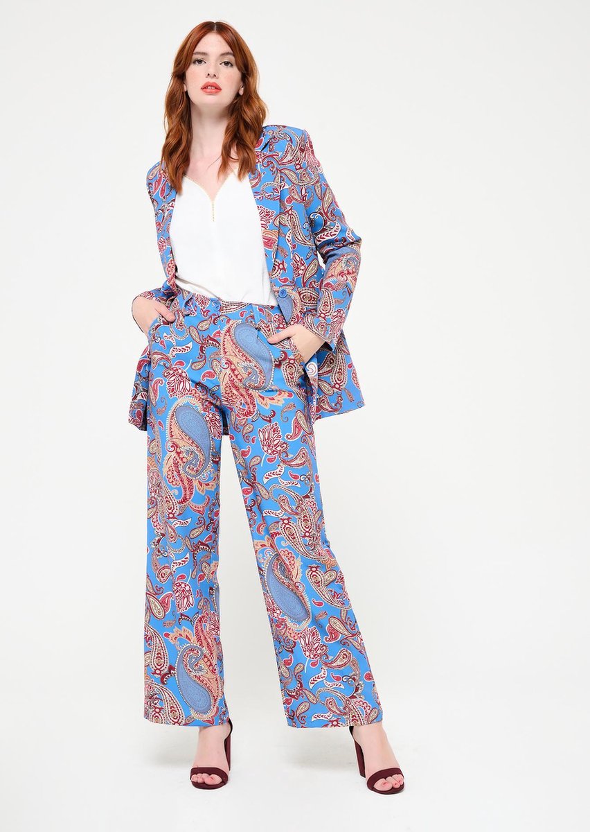 Blazer paisleyprint - Light Blauw