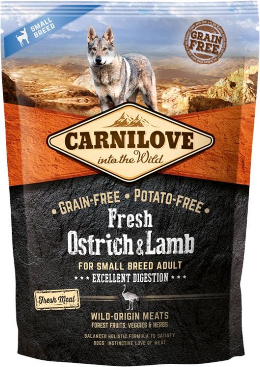 Carnilove Dog Fresh Struisvogel met lam (klein) 1
