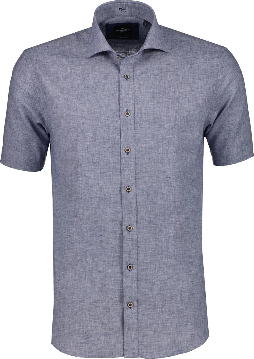 Jac Hensen Overhemd - Modern Fit - Blauw - 4XL Grote Maten