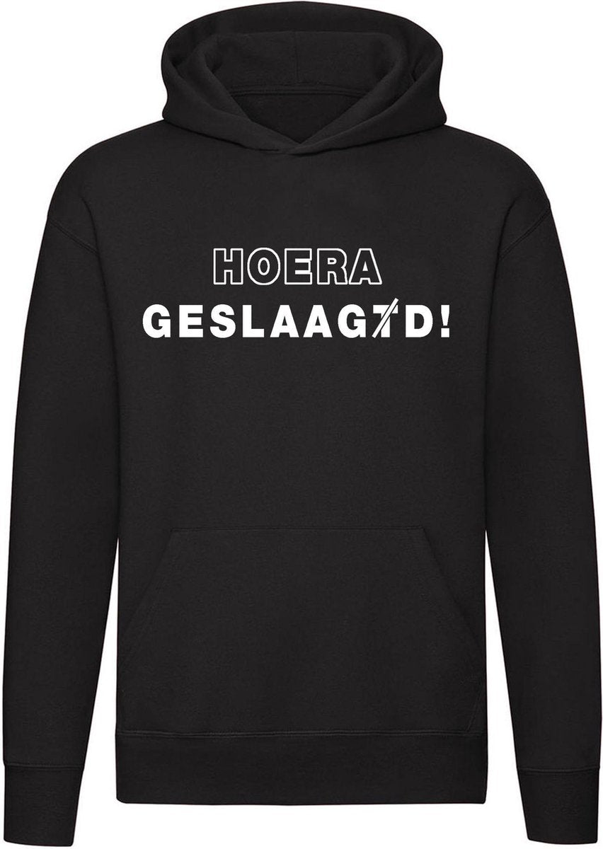 Hoera geslaagtd sweater | school | examens | studie | cadeau | unisex | capuchon