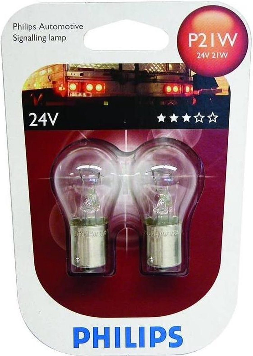 Philips Remlichten P21w 24v Wit 2 Stuks