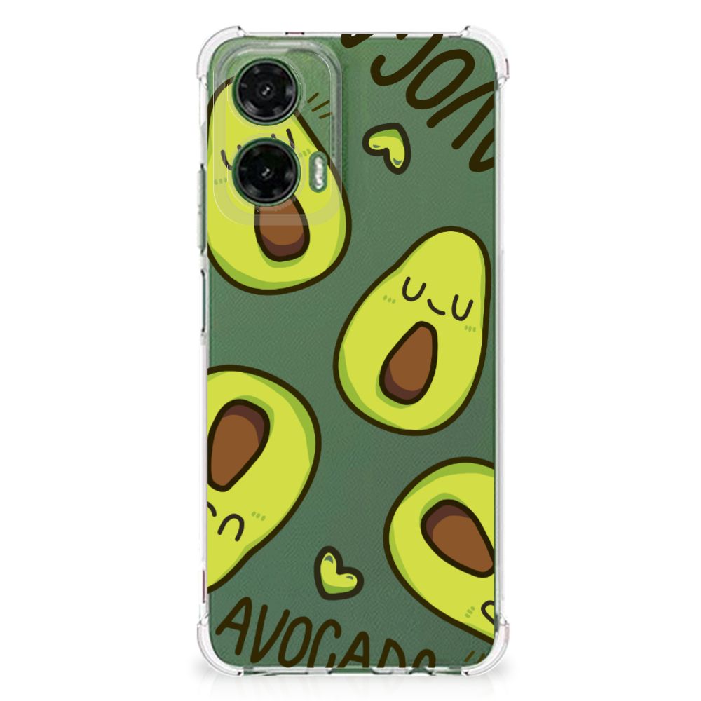 Motorola Moto G35 Stevig | Bumper Hoesje | Avocado Singing