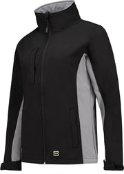Tricorp Softshell Bicolor Dames  - 402008 - zwart / grijs -maat S