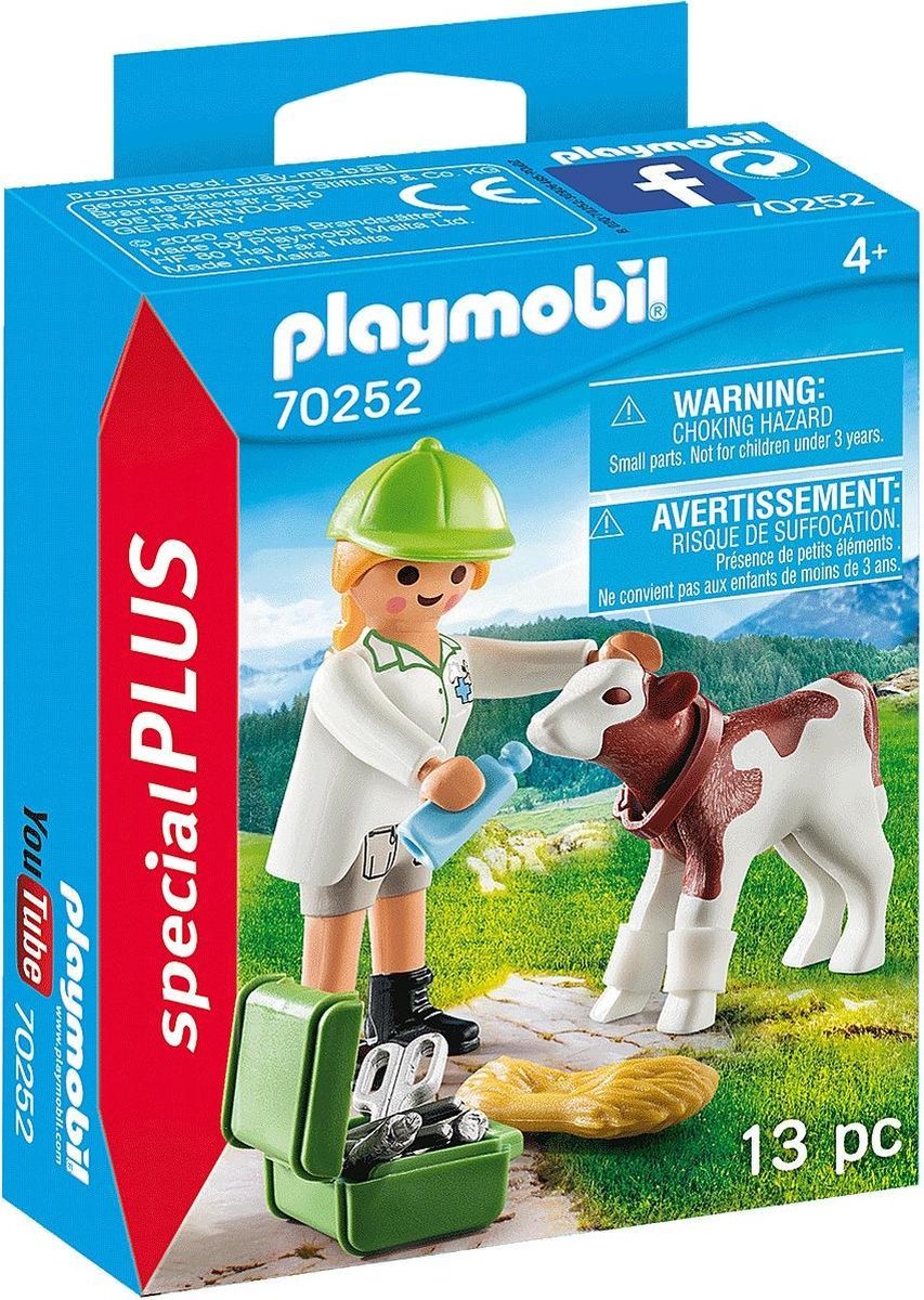 PLAYMOBIL Special Plus Dierenarts met kalf - 70252