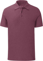 Senvi - Fit Polo - Getailleerd - Maat L - Kleur Bordeaux Melee - (Zacht aanvoelend)
