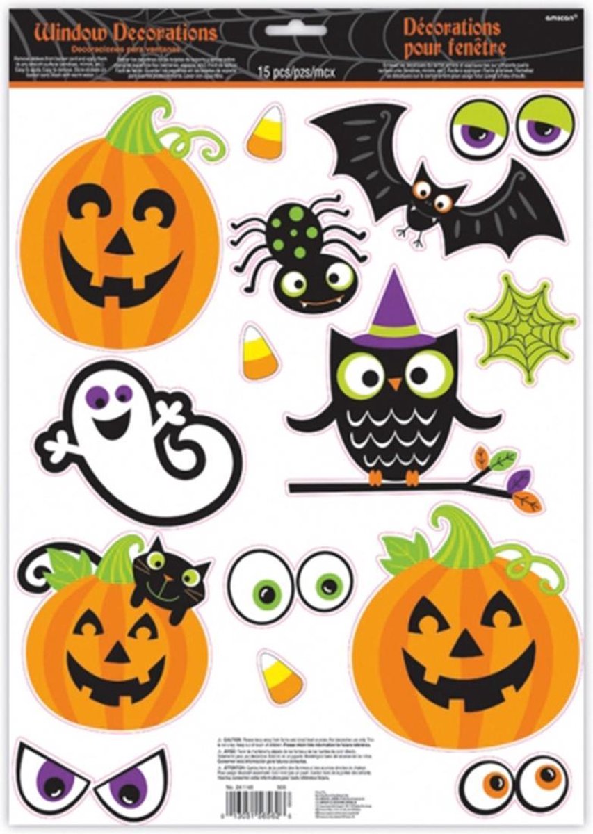 15 Window Decoration Stickers Family Friendly Vinyl 38 x 30 5 cm
