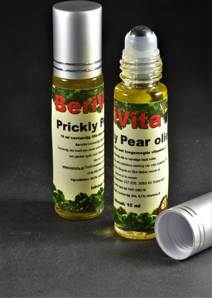 Cactusvijgolie Puur 10ml Rollerfles - Koudgeperste en Onbewerkte Prickly Pear Oil