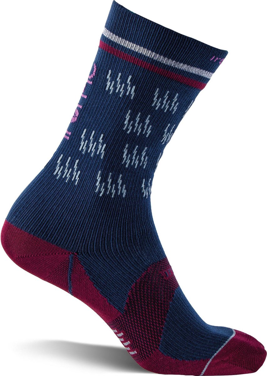 Iron-ic Sportsokken Heren Polyamide Blauw/bordeaux Mt 35/38