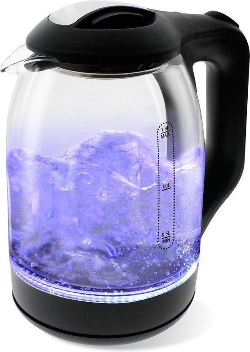 Glazen waterkoker met Led-verlichting