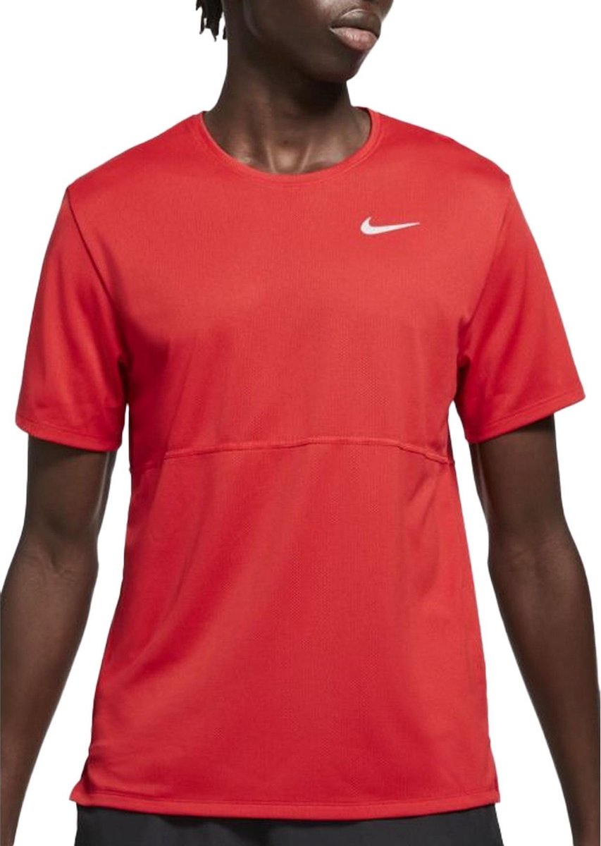 Nike Breathe Running  Sportshirt - Maat S  - Mannen - rood