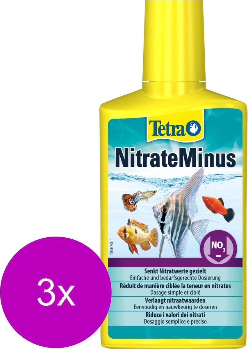 Tetra Aqua Nitrate Minus - Waterverbeteraars - 3 x 250 ml