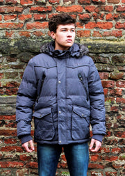 Parka Winterjas Donkergrijs Maat L