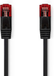 Cat 6 UTP Network Flat Cable | RJ45 Male - RJ45 Male | 10 m | Black