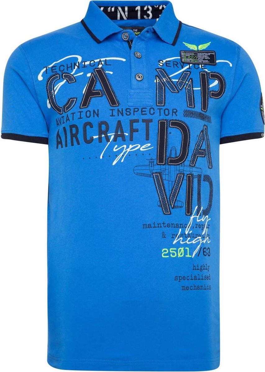 Camp David ® Polo met labelapplicaties en tapes