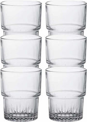 12x koffie/espresso glazen Empilable transparant 160 ml - Whiskey glazen  van glas 160 ml