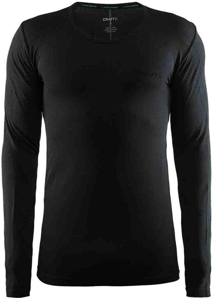 Craft Active Comfort Roundneck Ls Sportshirt Heren - Black Solid