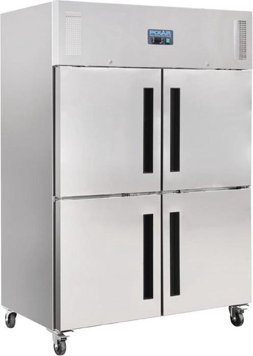Polar Gastro 2-deurs koeling met gedeelde deuren 1200ltr