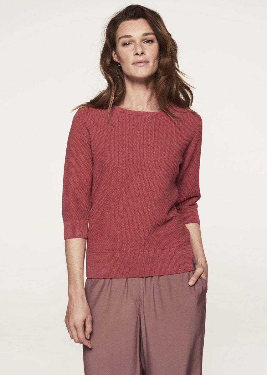 Loop.a life - Dames Trui - Duurzame Trui - Summer Sweater - Red Ochre - Dames Sweater - Maat S