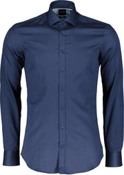 City Line By Nils Overhemd - Body Fit - Blauw - 38