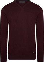 Pullover Bordeaux  V-hals  Dom Tower