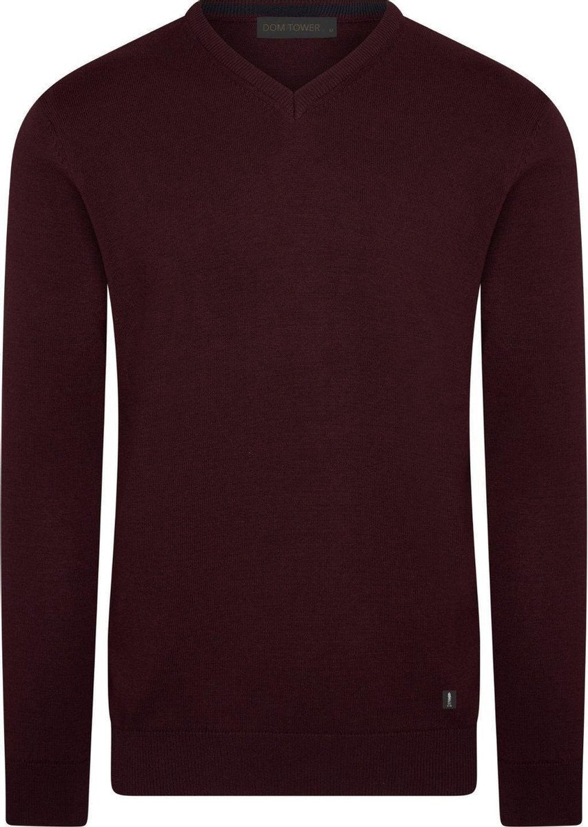 Pullover Bordeaux  V-hals  Dom Tower