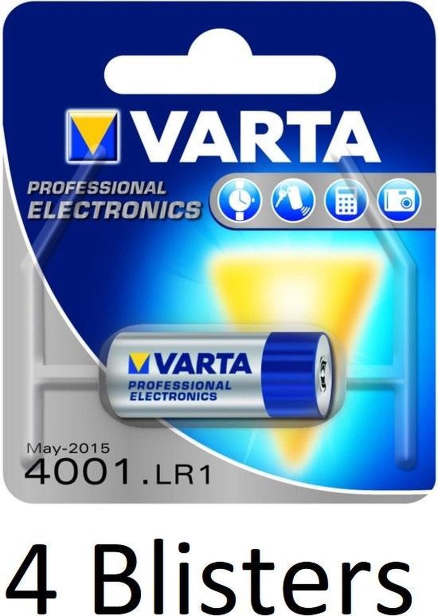 4 Stuks (4 Blisters a 1 st) Varta N/Lady Wegwerpbatterij Alkaline