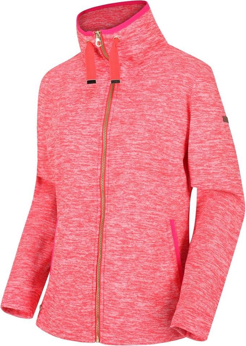 Dames Sulola Coolweave Doorgestikte fleece met volledige ritssluiting Outdoortrui rood
