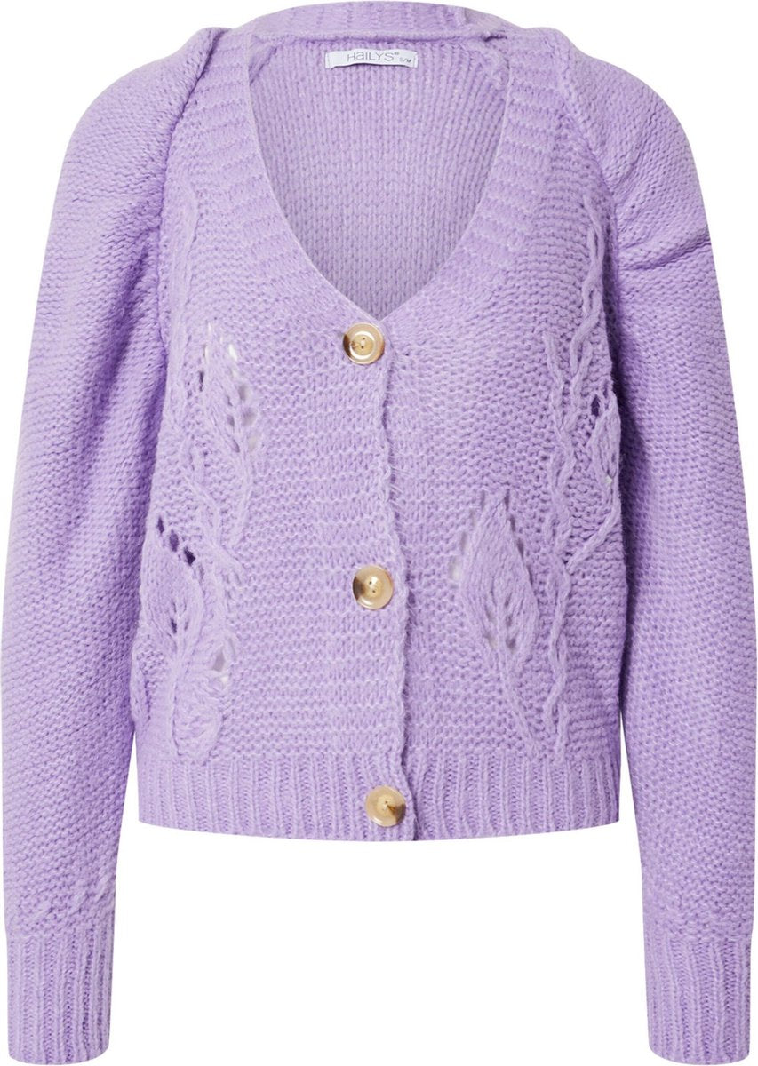 Hailys gebreid vest matilda Lavendel-L/Xl