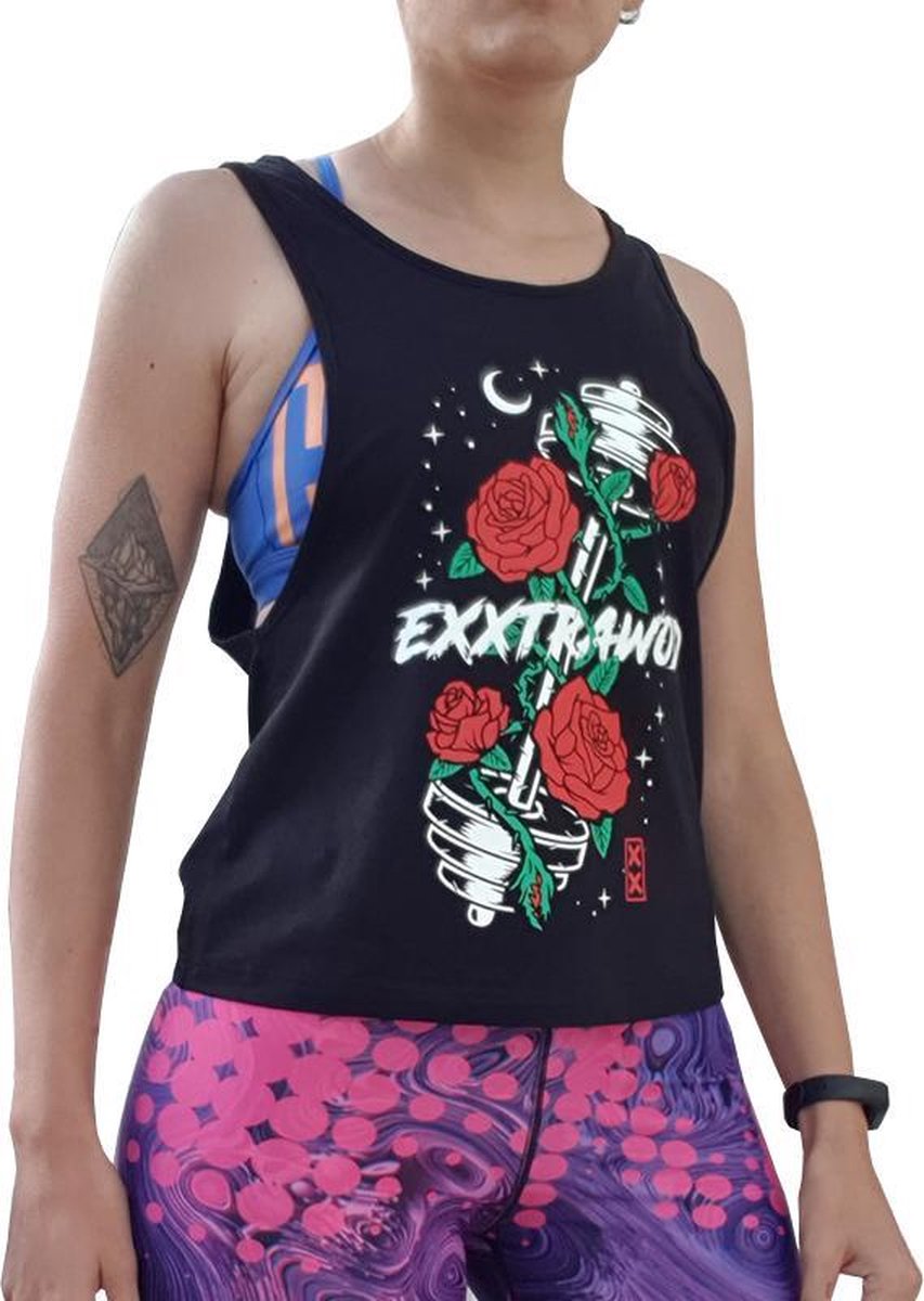 Exxtrawod Barbell Women's Tank Top Crossfit Training Maat XL