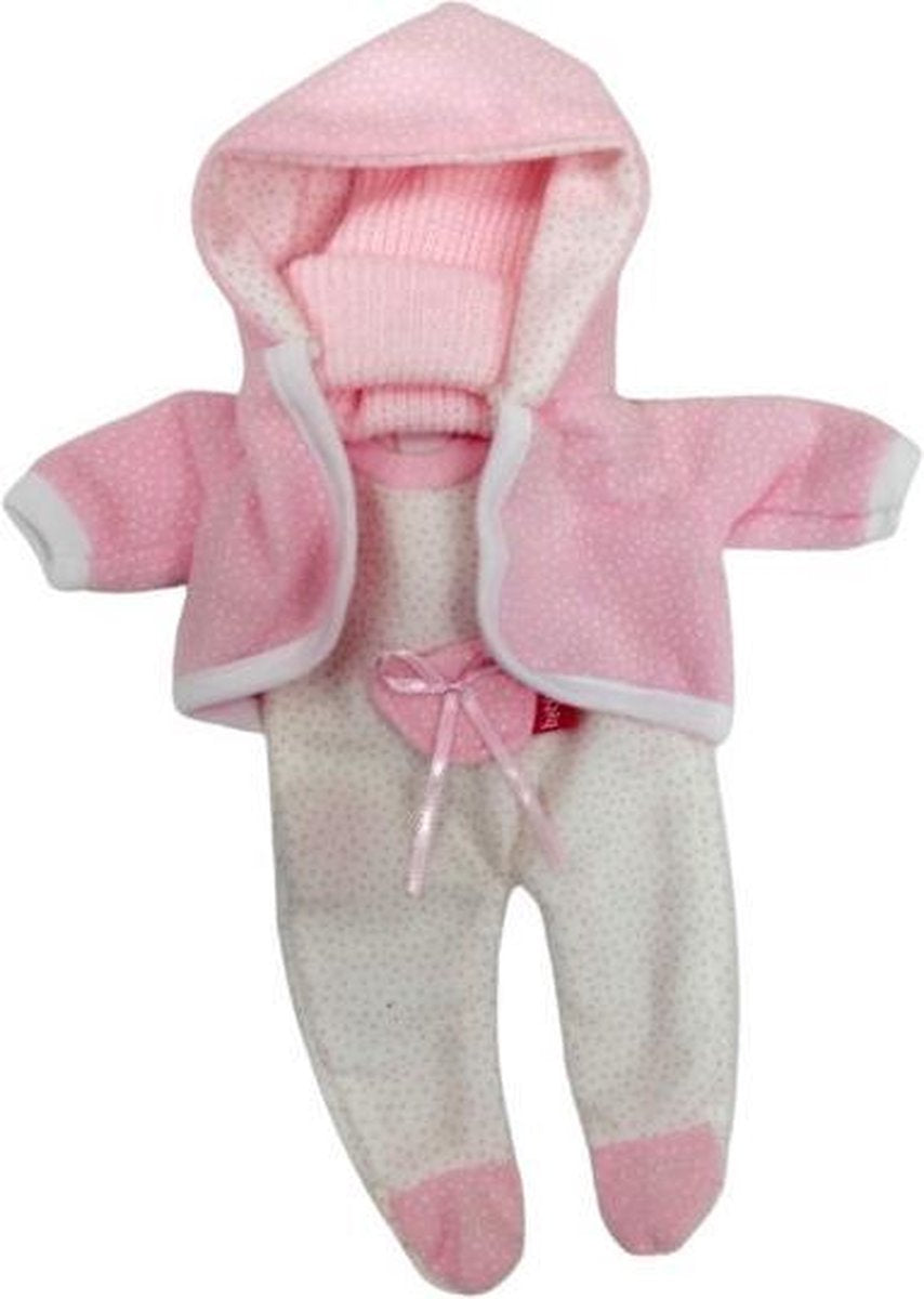 Berjuan Poppenpyjama Meisjes 28 Cm Textiel Roze/wit