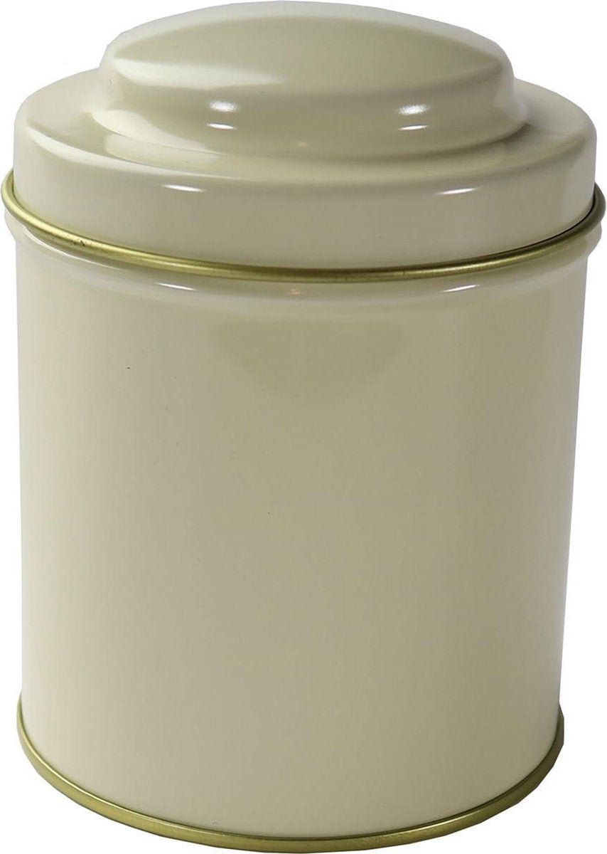 Shamila Theeblik Rond Crème - Crème - Blik - 125 gram