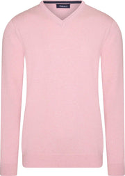 Ferlucci – Exclusieve Heren Trui met V-Hals - Roze