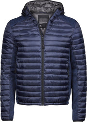 Tee Jays Heren Crossover Gevoerde Buitenjas met kap (Marine / Navy Melange)