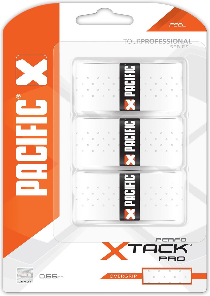 Pacific X Tack Perfo - Tennisgrip - 0.55mm - Wit