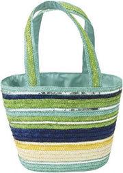 Croci tas stro mand turquoise / groen 35x20x26 cm