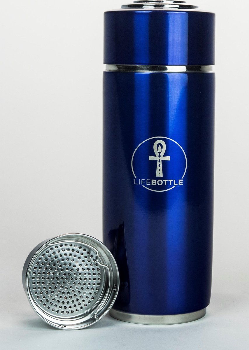 Lifebottle drinkfles met alkaline water filter Blauw