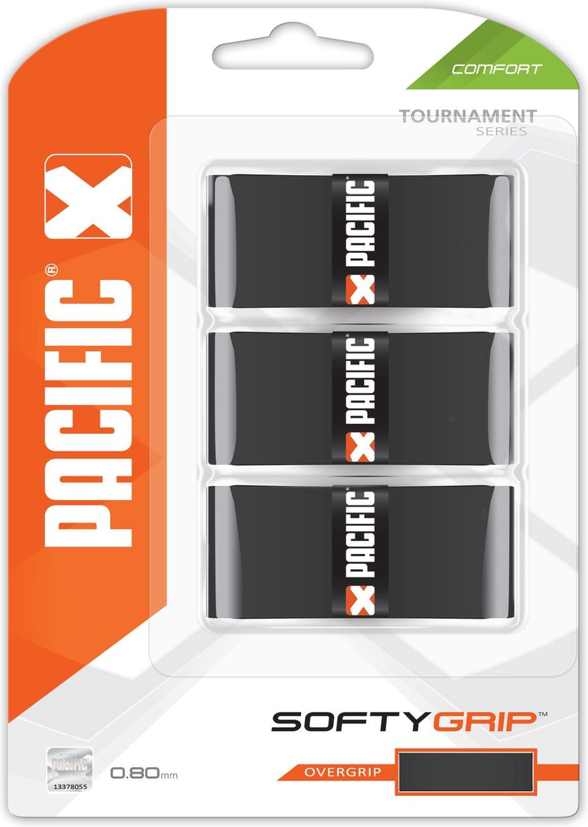 Pacific Softy Grip - Tennisgrip - 0.80mm - Zwart
