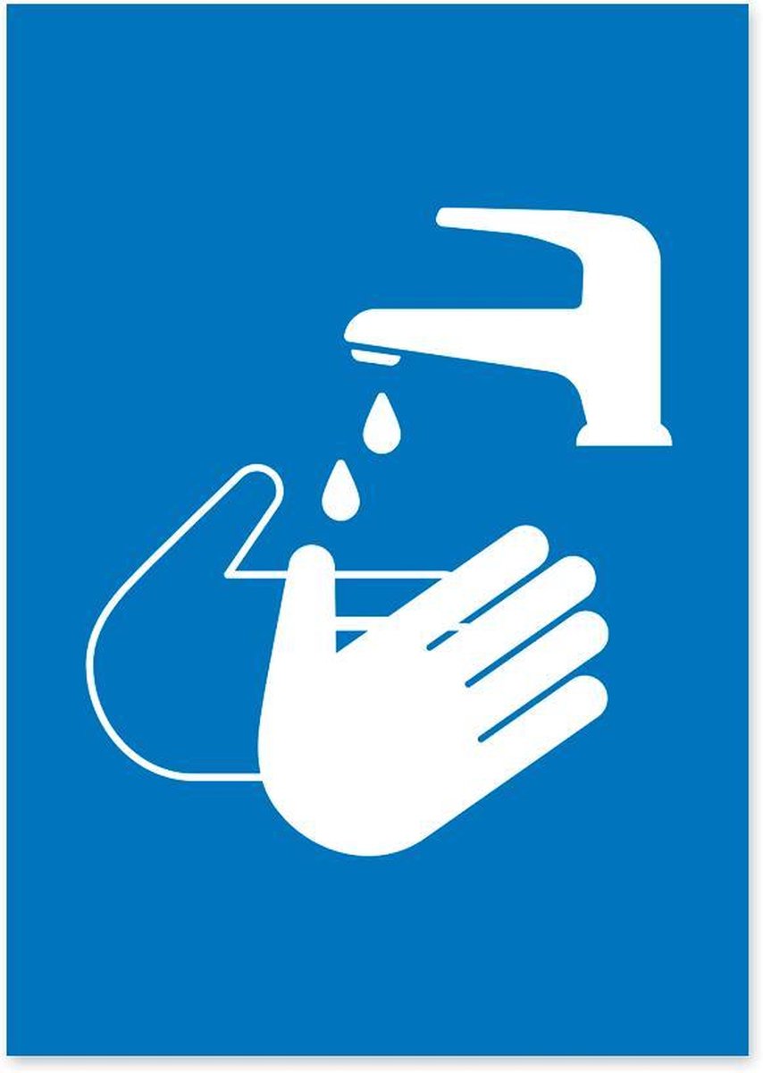 Corona raamsticker A1 “Handen wassen” | Corona sticker