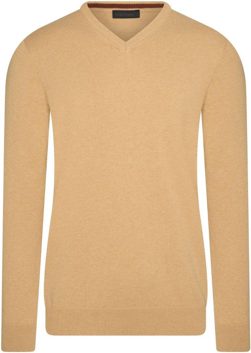 Pullover Zachtgeel  V-Hals Dom Tower