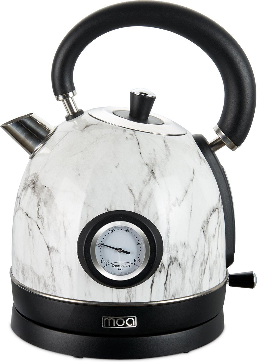 MOA Waterkoker Retro Wit Marmer 1