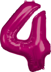 Amscan Folieballon 66 X 88 Cm Nummer 4 Roze